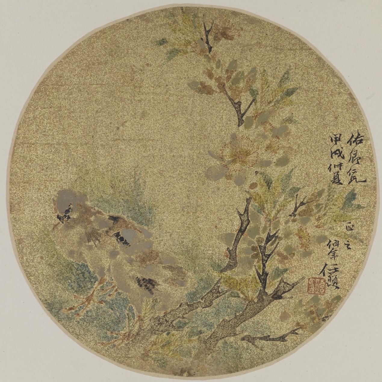 <h2>李花双雏</h2><p>作者：任伯年</p><p>创作年代：1881年</p><p>规格：27.8cm×27.8cm</p><p>品类：中国画</p>